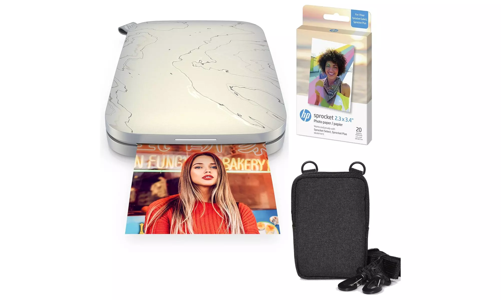 HP Sprocket Select Portable Instant Photo Printer (Eclipse) & Zink Paper Set - Primary Image