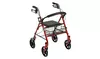 Four Wheel Rollator Rolling Walker with Fold Up Removable Back Support