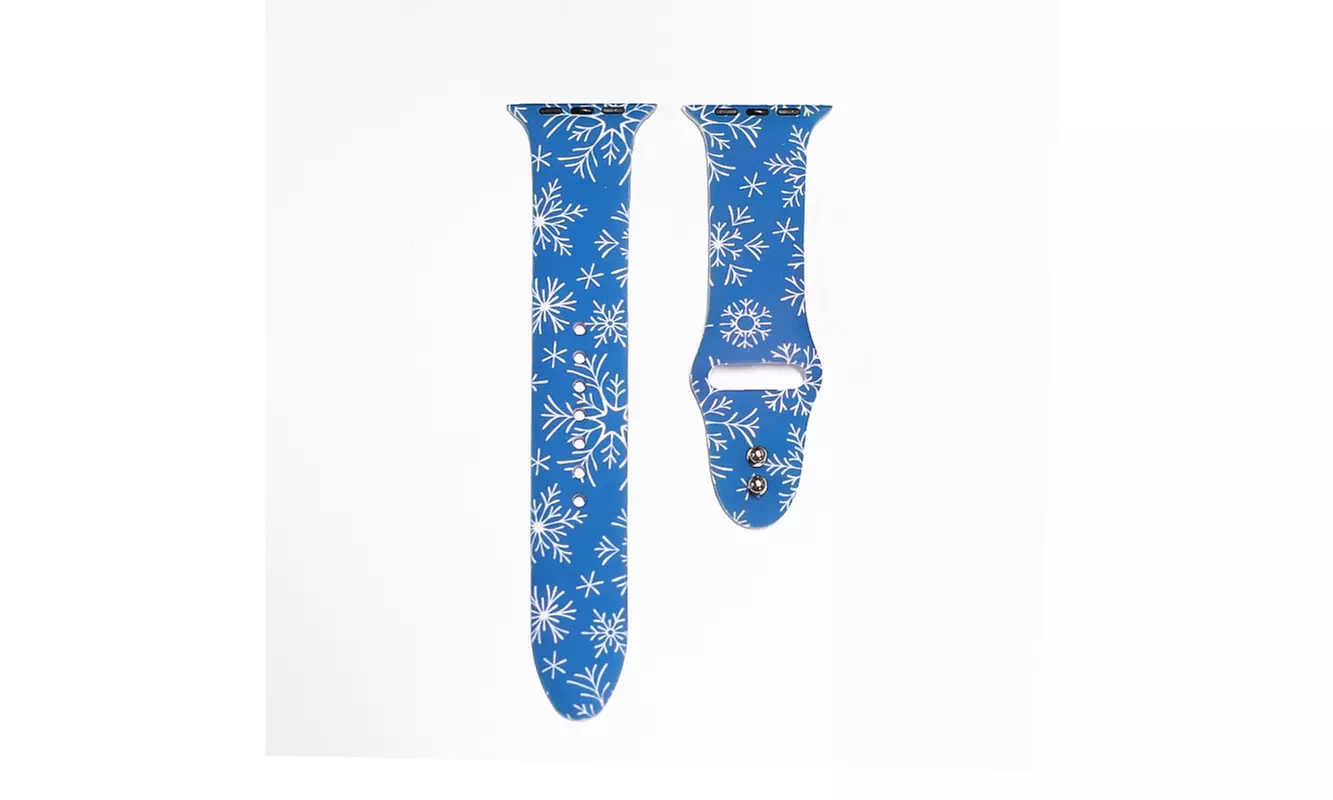 Holiday Print Silicone Apple Watch Bands All Series 1-7 & SE