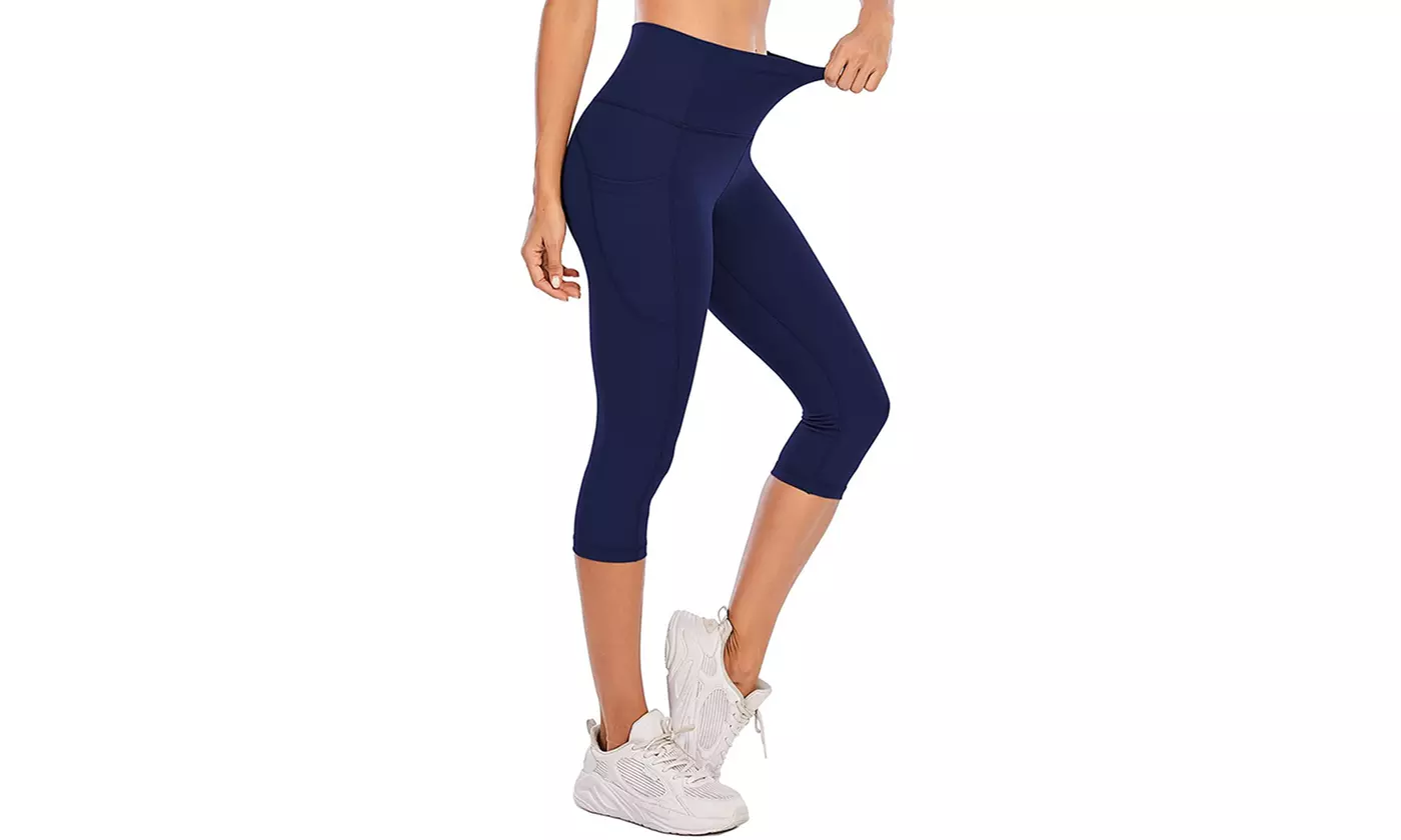 Women's Workout Capris Leggings with Pockets