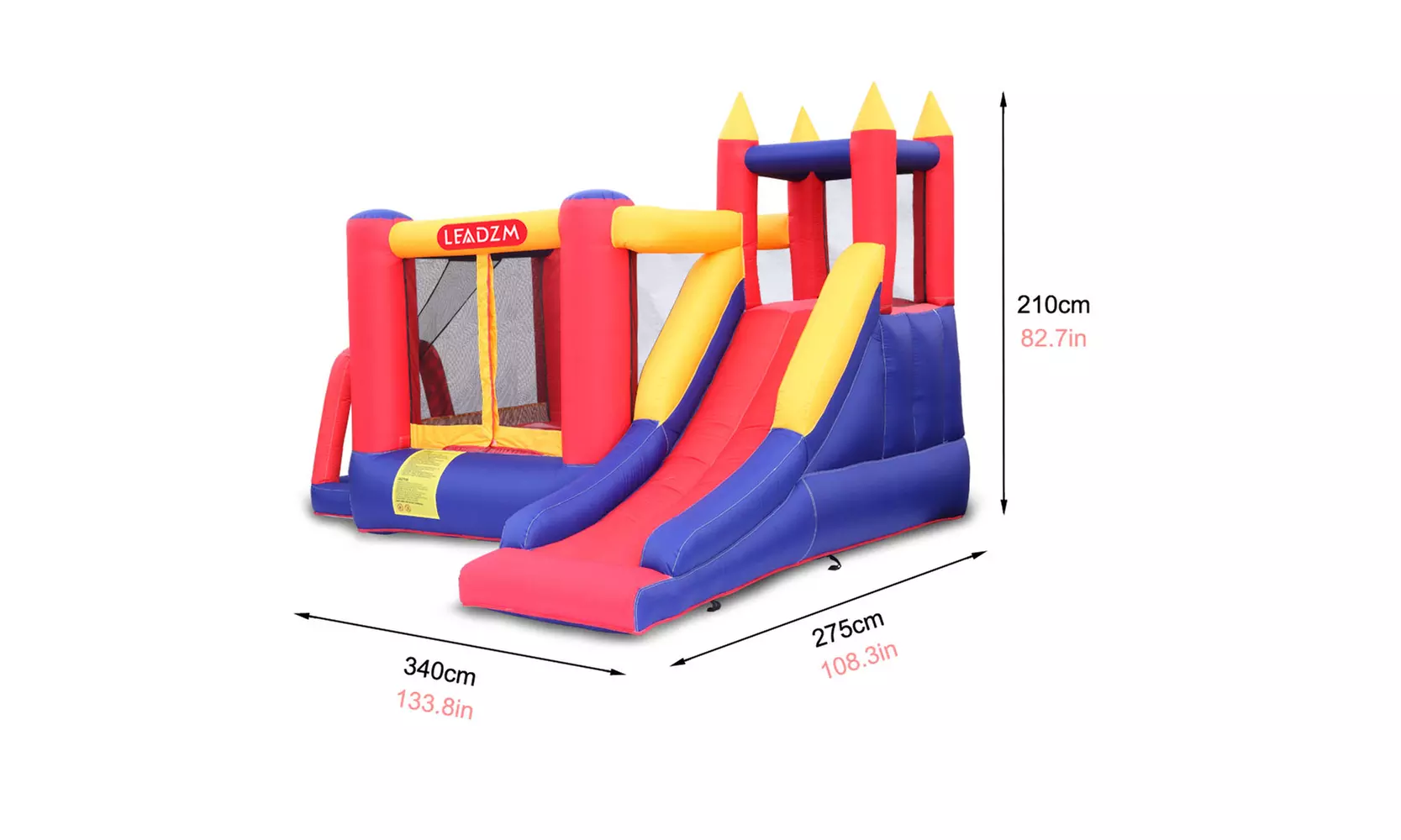 Inflatable Bounce House, with Long Slide, Large Bouncing Area, and Sun Roof - Second Medium