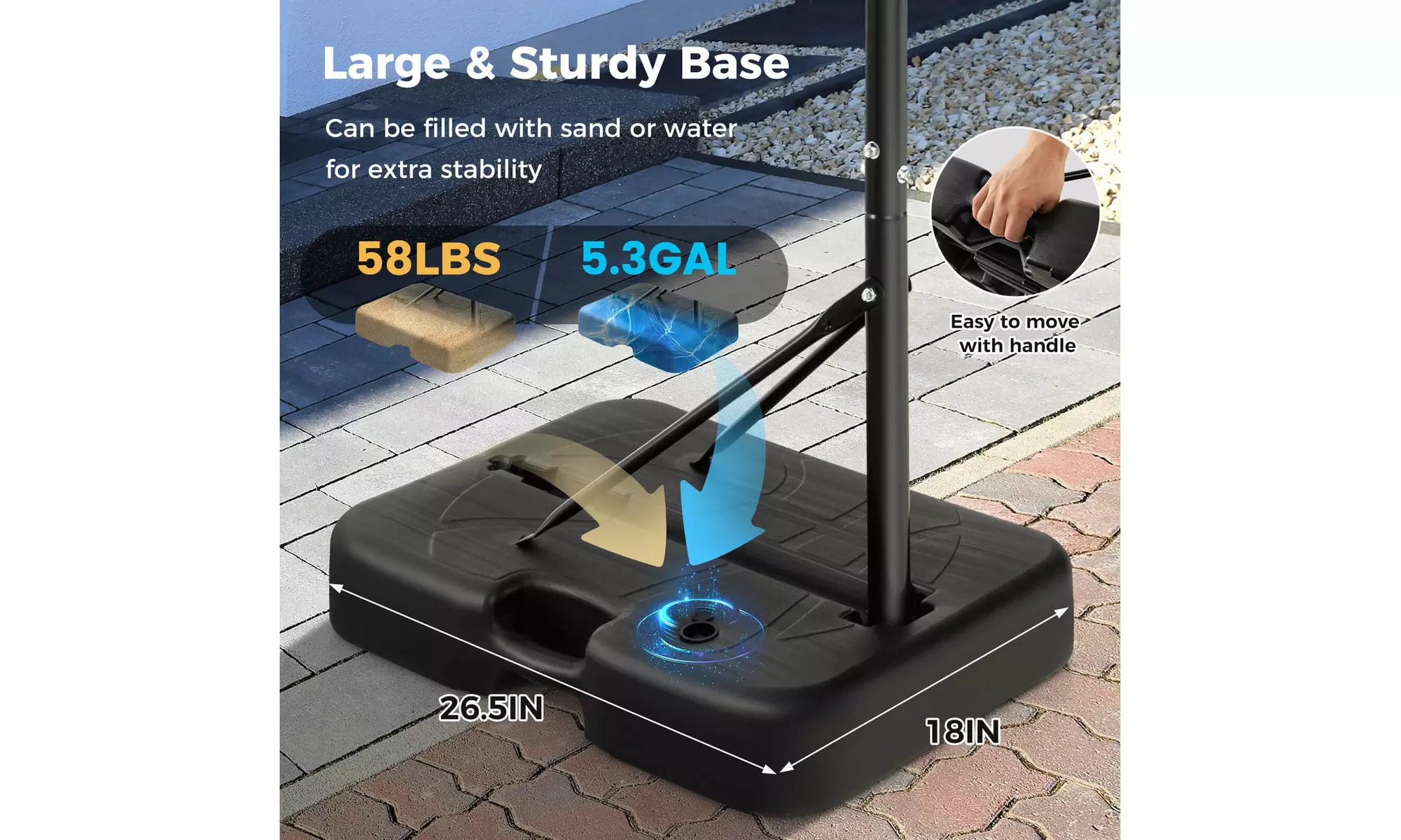 Basketball Hoop 5.6-6.5 FT Height Adjustable for Kids w/ Shatterproof Backboard