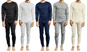 Men's 4-Piece Winter Thermal Top & Bottom Sets (2-Tops & 2-Bottoms)