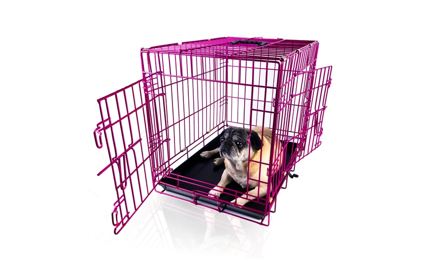 dog crates pink