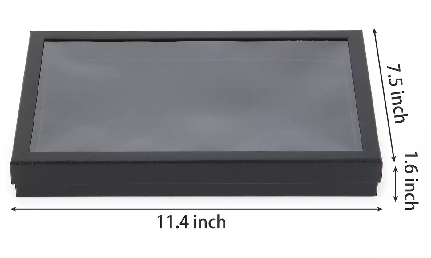100 Slots Ring Holder Organizer Box Display Case with Transparent Lid