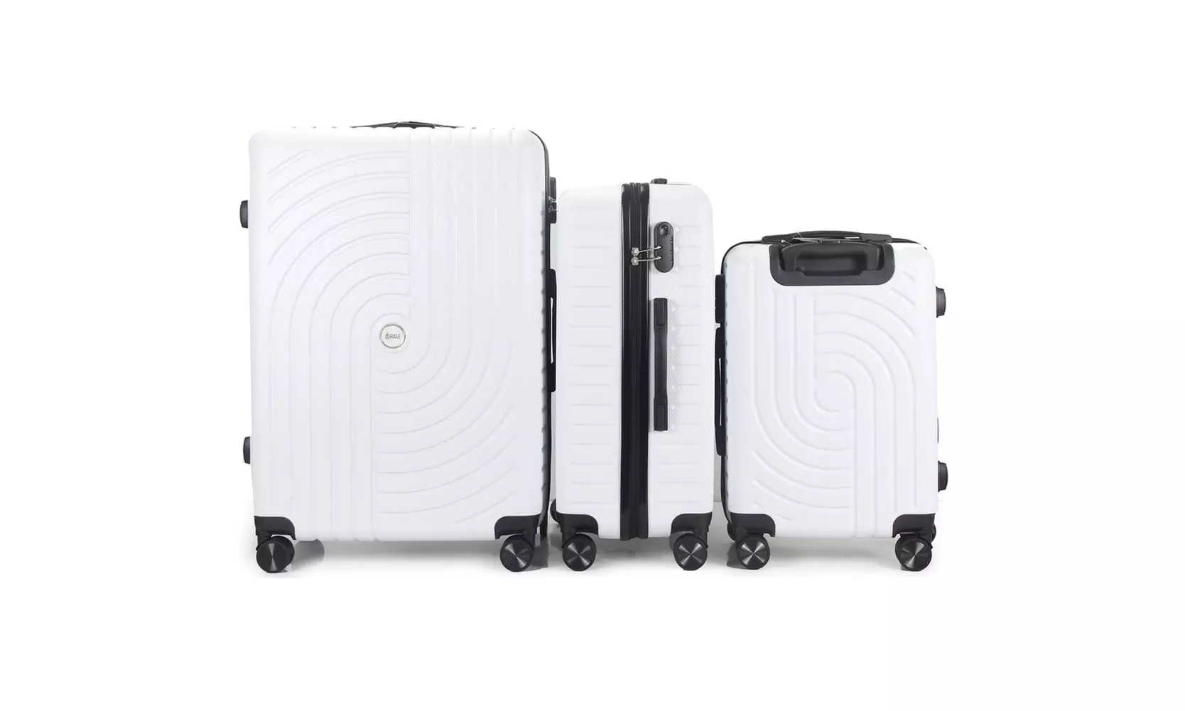 3-Piece Hardside Luggage Set with 360 Dual Spinner Wheels and Combo Lock