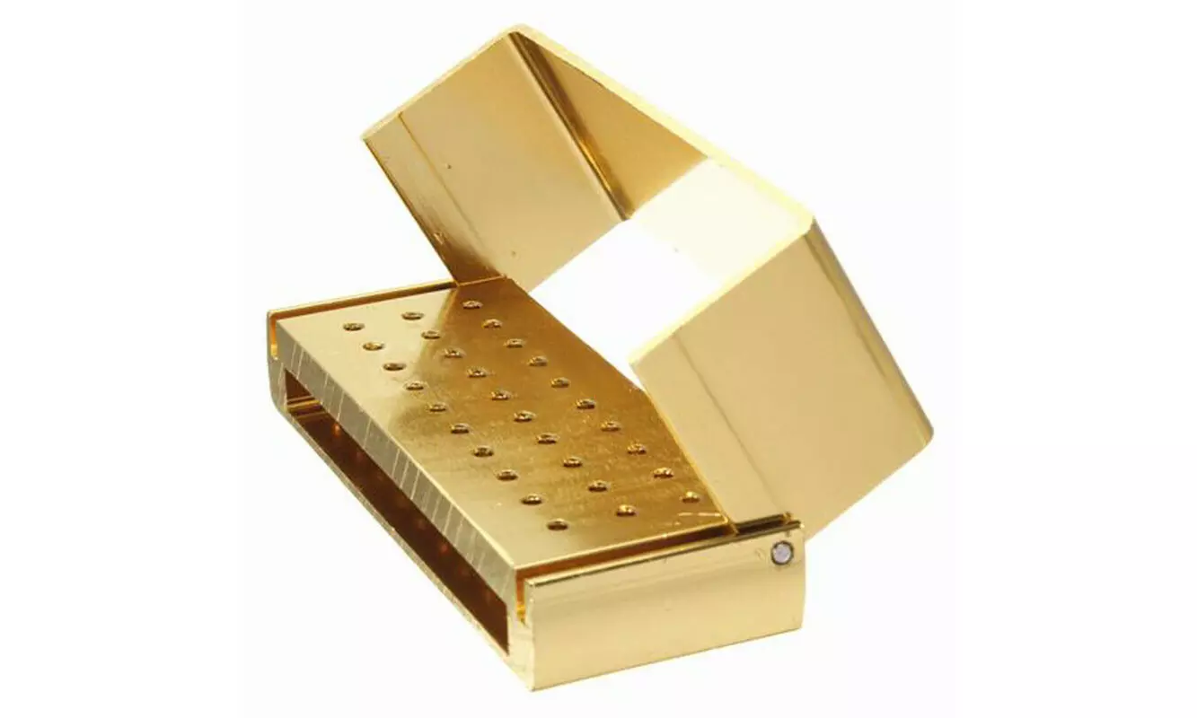 30pcs Dental Diamond Burs Drill Disinfection Block High Speed Handpieces Holder - Second Medium