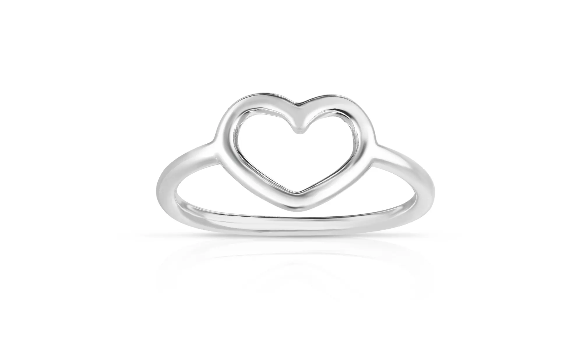 Italian 925 Sterling Silver Dainty Heart Ring