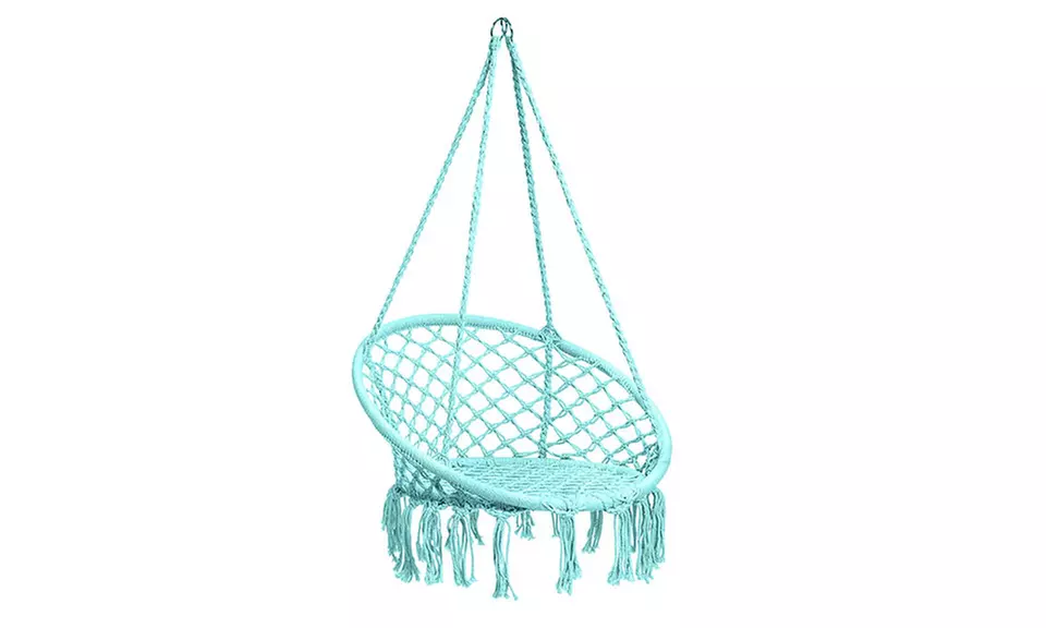 Handwoven Cotton Macramé Hanging Chair - Second Medium