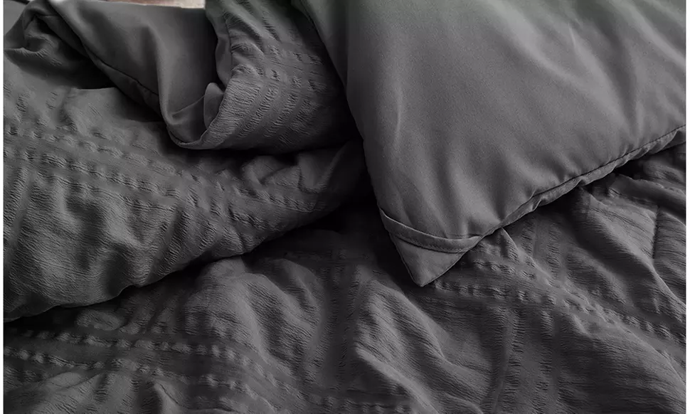 Peace Nest  2-3PC Crinkle Textured Comforter Set