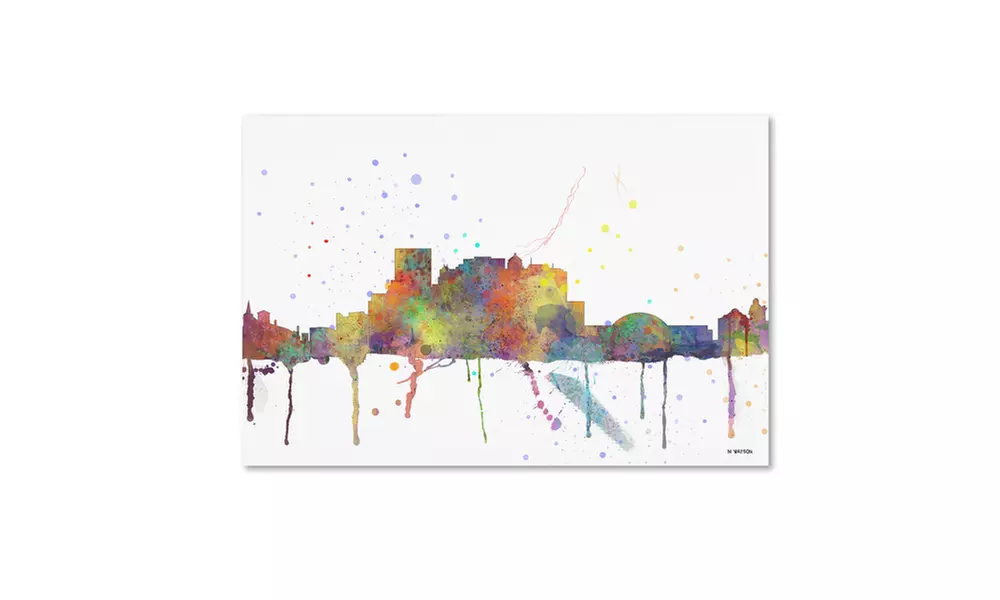 Marlene Watson 'El Paso Mexico Skyline Mclr-1' Canvas Art - Primary Image