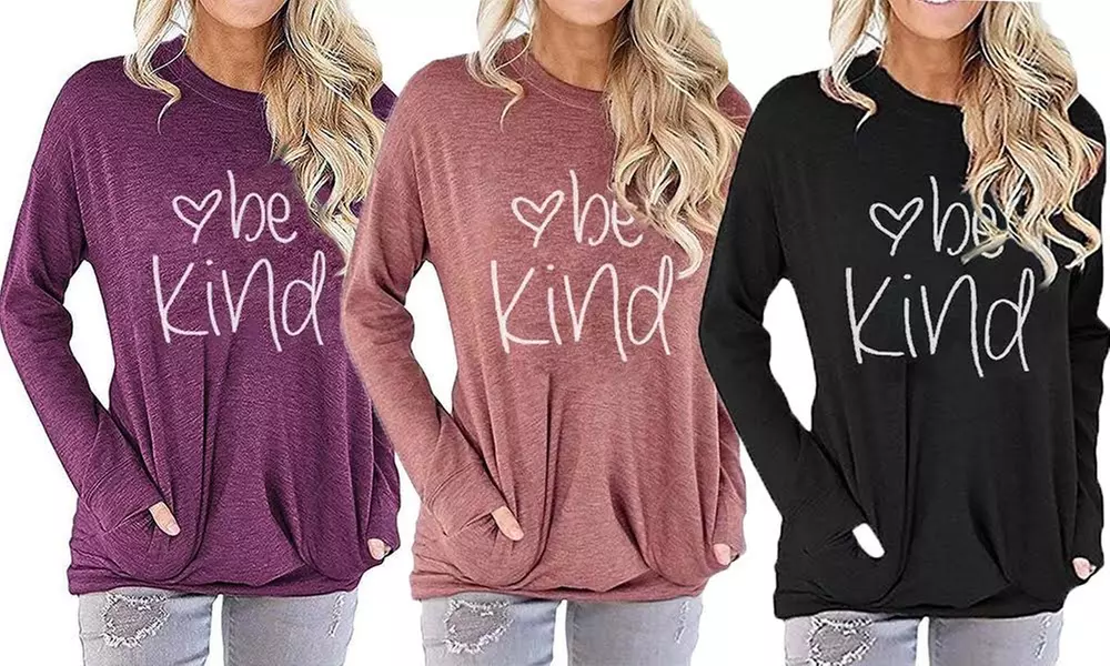 Women's Be Kind Top S-XXL.   by Leo Rosi Plus Sizes Available. - Primary Image