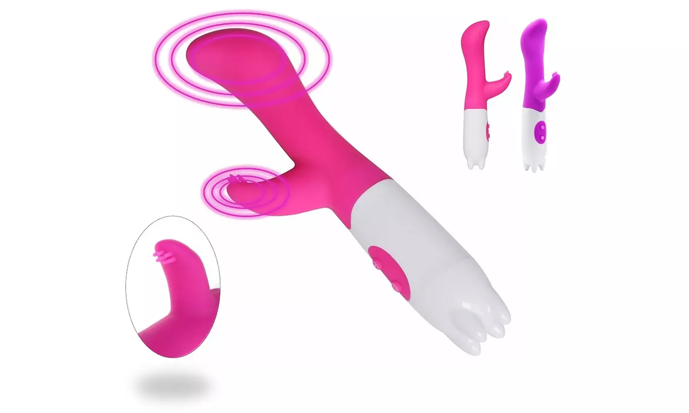 10 Vibrations G-spot Dual Motor Clitoral Tickler Vibrating Dildo - Primary Image