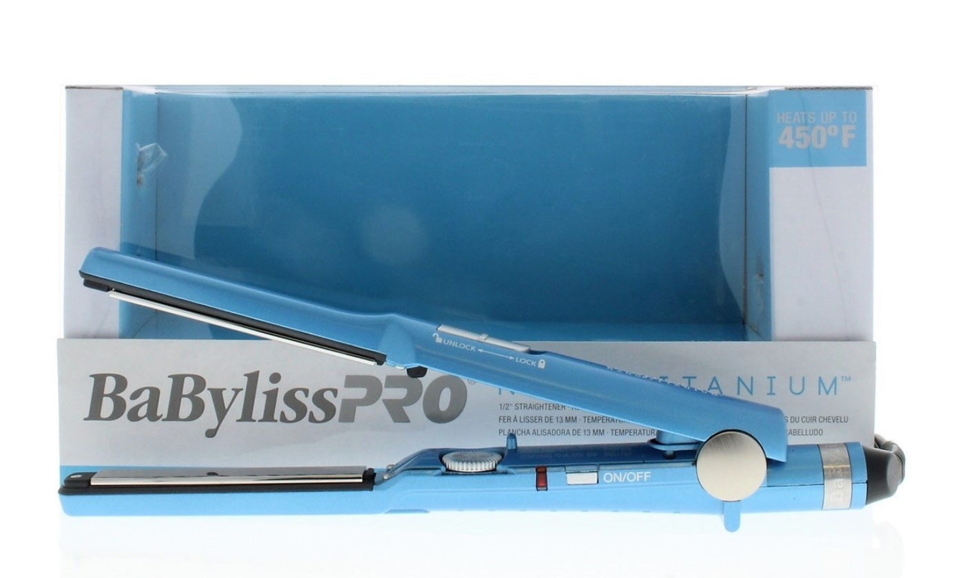 BaBylissPRO Nano Titanium 1/2 inch Ultra Thin Flat Iron Hair Straightener