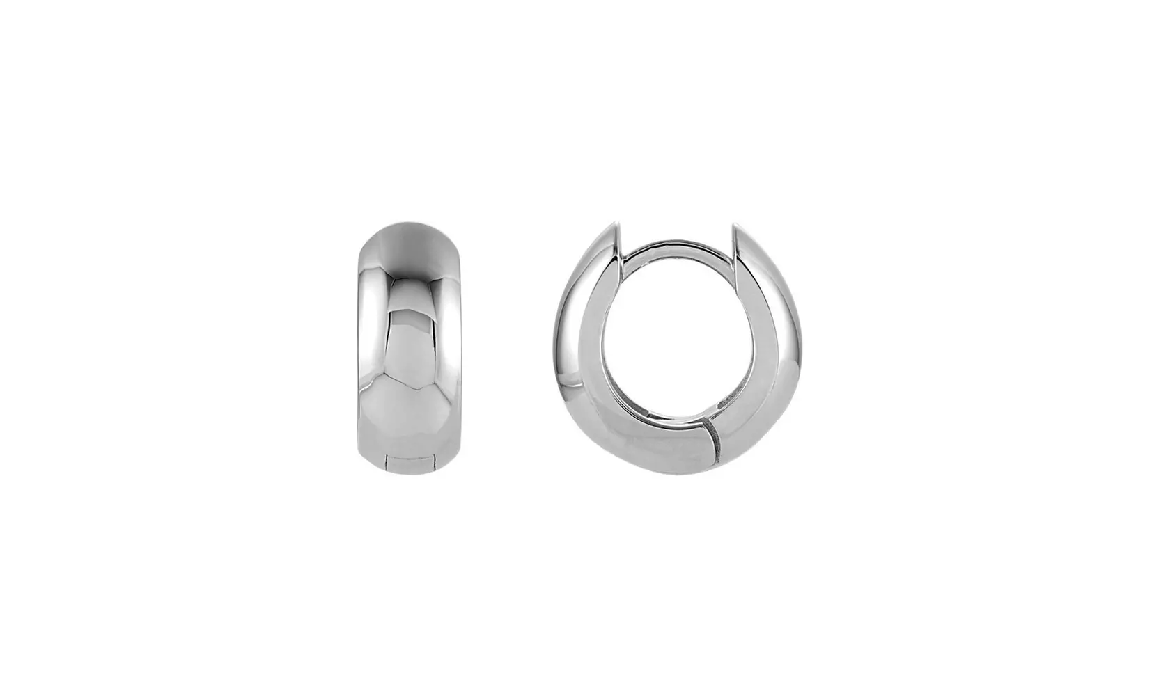 Sterling Silver 16.75mm Hinged Hoop Earrings - Primary Image