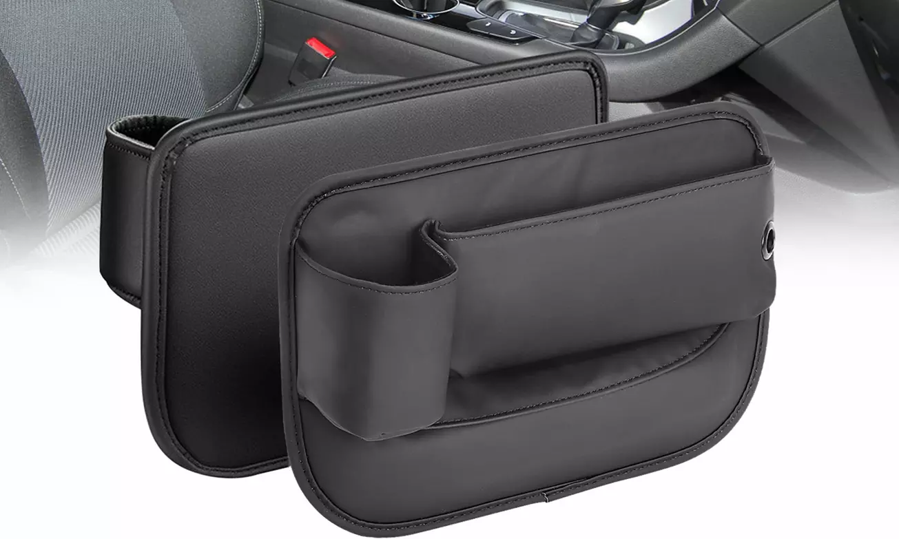 Left Side Car Seat Gap Filler Storage Bag Organizer Box Phone Holder Accessories