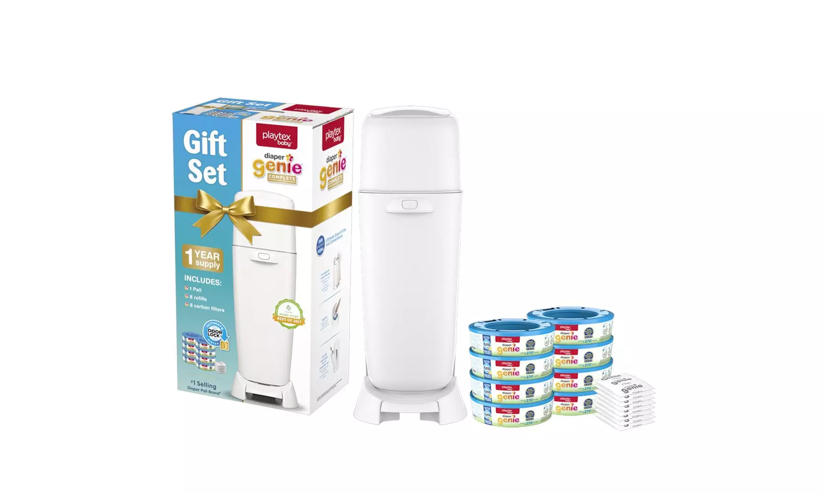 Playtex Diaper Genie Baby Registry Gift Set: 1 Diaper Genie Complete Diaper Pail - Second Medium