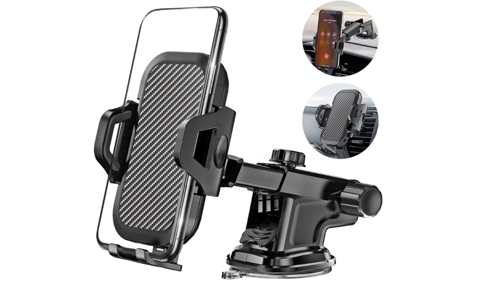 3-in-1 Dash Phone Mount for Car-Universal Holder for Phone Dashboard Windshield