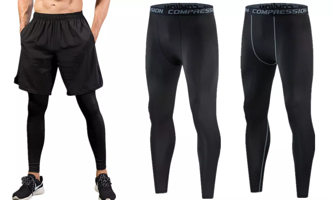 Men's Compression Pants Athletic Leggings Base Layer Bottoms - Primary Image