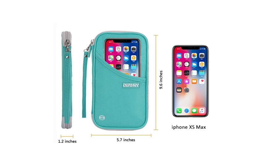 Image 32: Travel Wallet RFID Blocking Document Organizer Bag