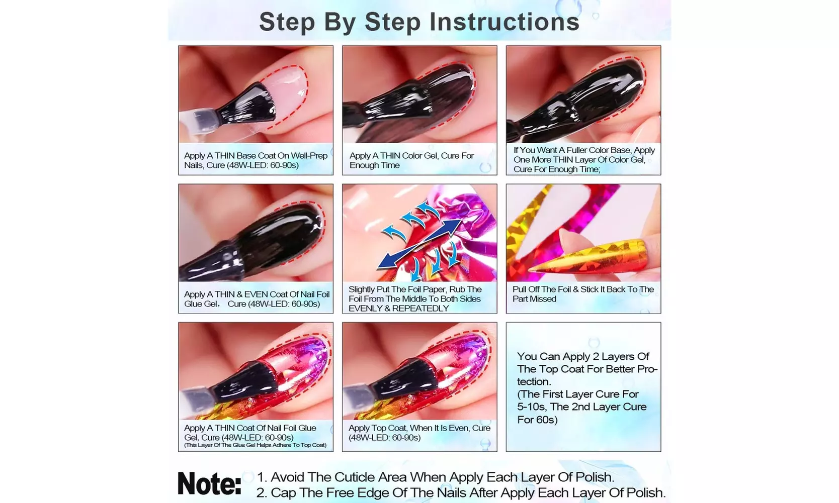 Nail Foil Glue Gel for Foil Art Stickers Strong - Second Medium