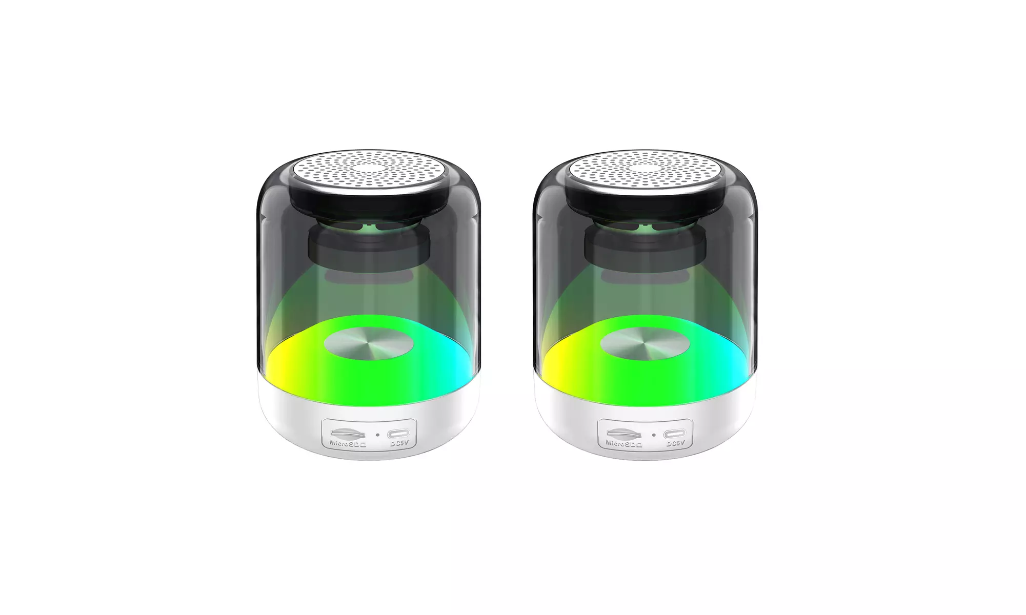 Zummy SYNCWAVE LED Wireless Bluetooth Speakers with Synchronized Audio 2-Pack - Second Medium