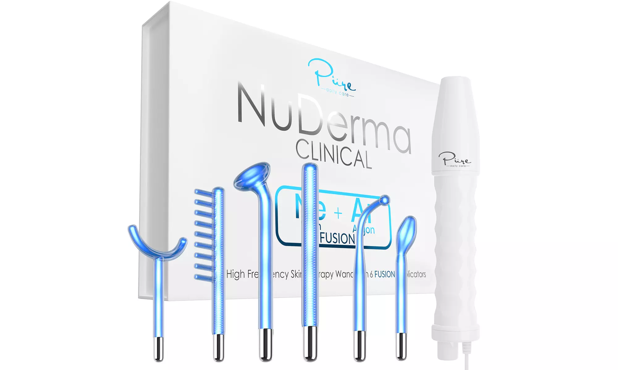 NuDerma Clinical Skin Therapy Wand - High Frequency Skin Therapy Machine - Primary Image