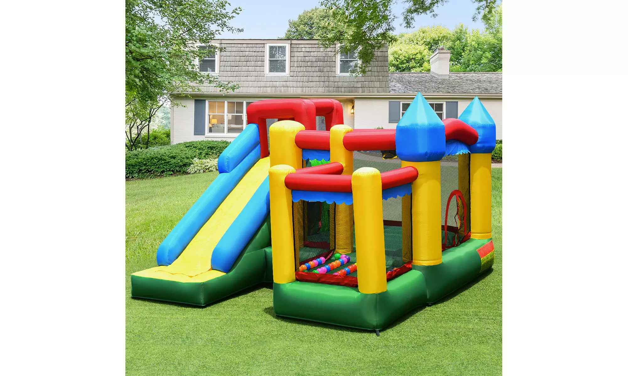 Costway Mighty Inflatable Bounce House Castle Jumper Moonwalk Bouncer