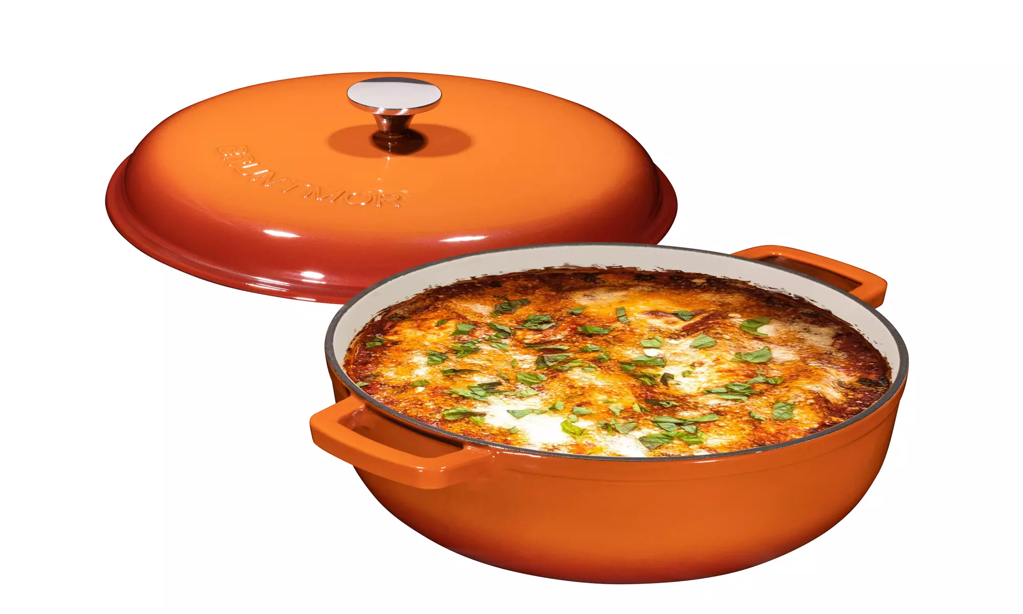 Bruntmor Enameled 4.5-Quart Cast Iron Dutch Oven in Pumpkin Spice - Primary Image