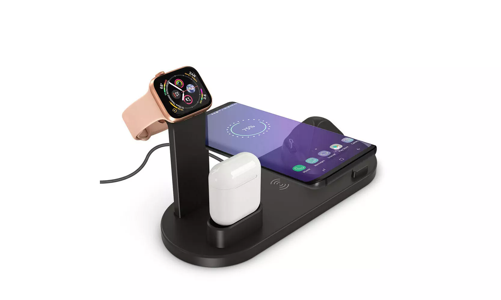 Wireless Charging Station Charger Stand For Apple Watch iPhone AirPods - Second Medium
