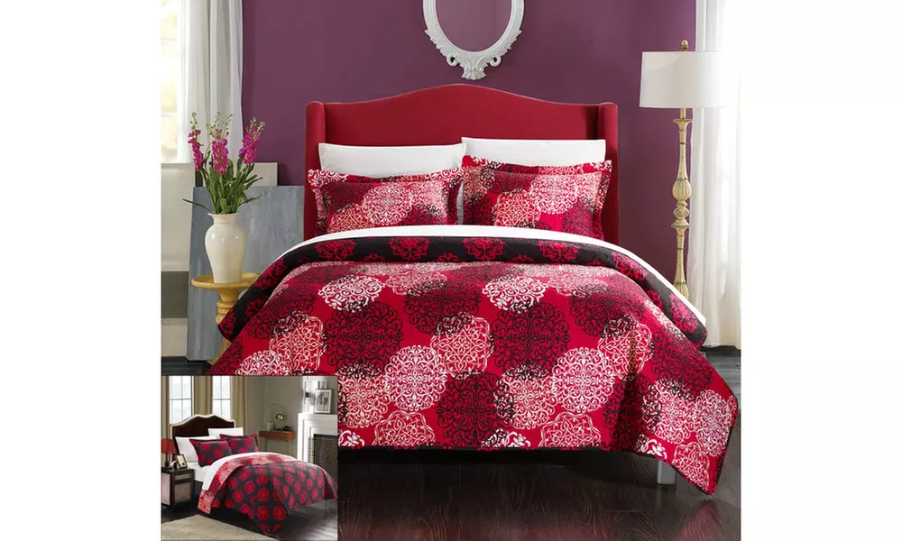 2- 3 or 7 Piece Kimberly Boho Inspired Reversible Print Quilt Set - Image 4