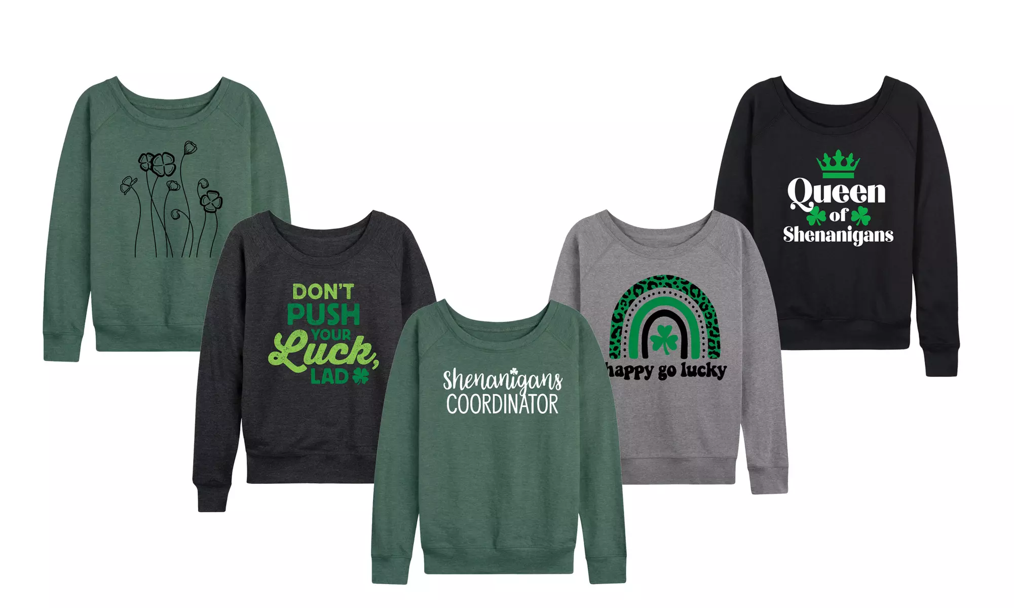 Women's Cozy St. Patrick's Day Fun Lightweight Pullover in Sizes (S-4X) - Primary Image