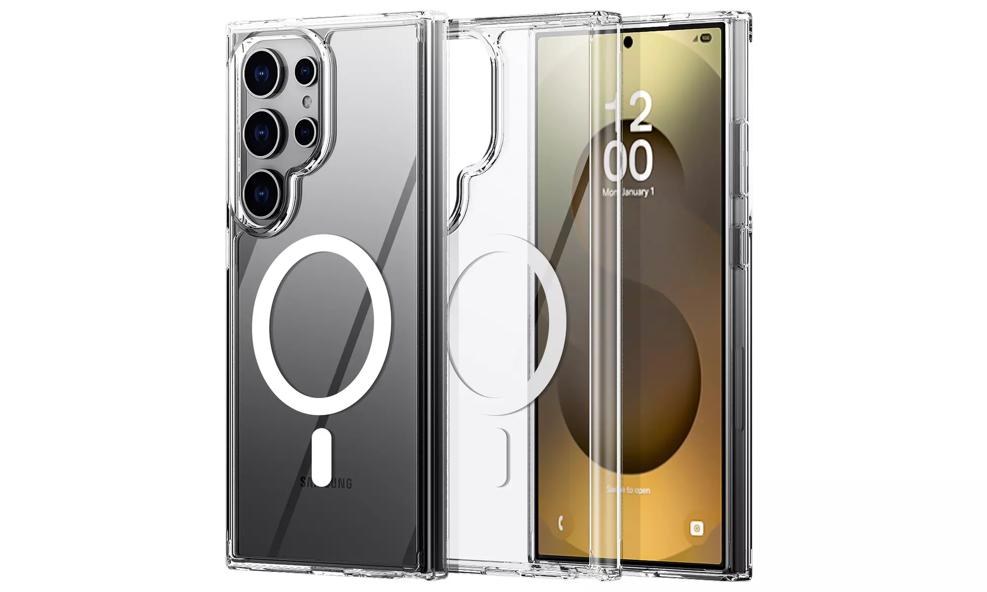 AICASE Clear Magnetic Shockproof Case for Samsung Galaxy S25 Ultra