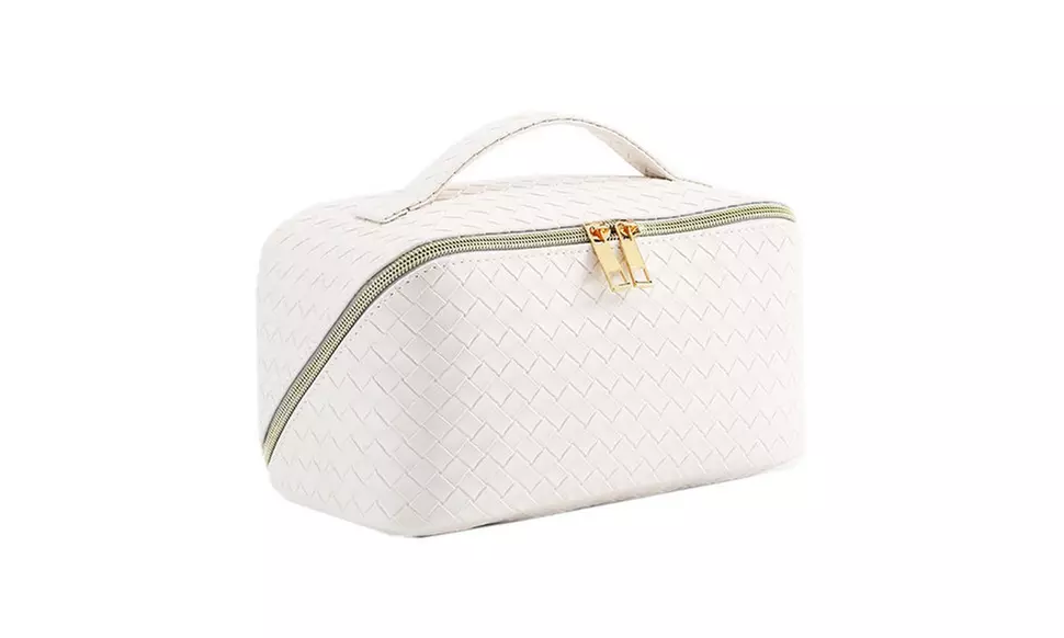 Large Capacity Lay Flat Makeup Bag Travel Cosmetic Bag Multifunctional Storage
