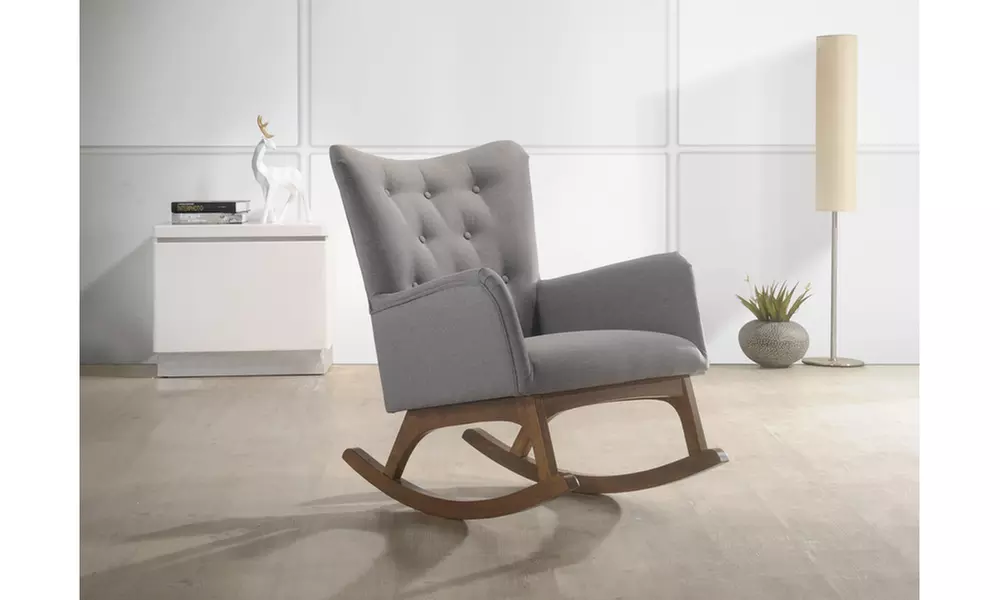 Micah Grey Fabric Rocking Chair - Second Medium