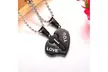 Stainless Steel His & Hers Matching Set 'I Love You' Couple Pendant Necklaces - Second Medium
