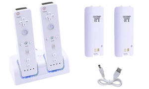 iMounTEK Wii Remote-Charging Station with 2 Remote Batteries