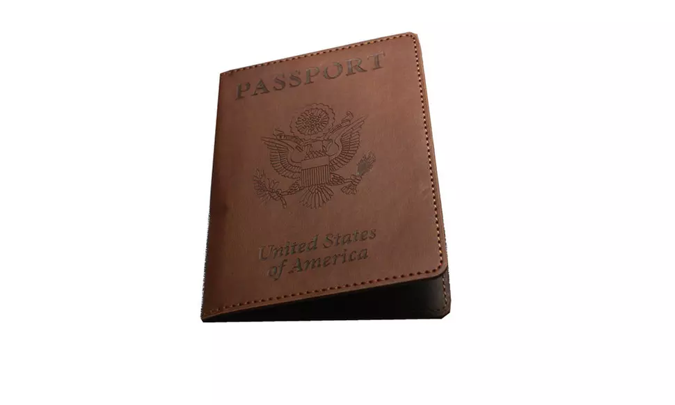 Slim Passport Card Holder Cover Faux Leather Travel Wallet