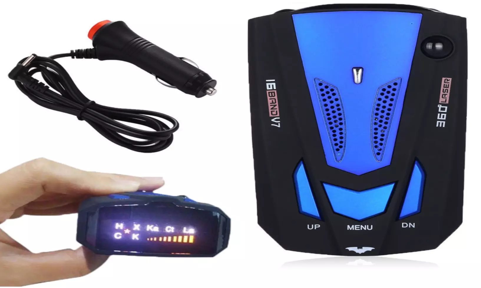 V7 16 Band RDVR Detector Car Speed Testing System 360 degree laser Radar Alert - Second Medium