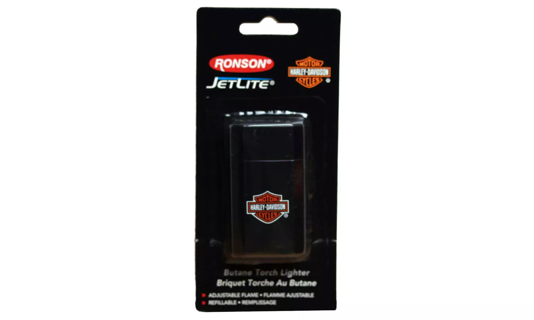 Ronson Harley Davidson Logo JetLite Butane Torch Lighter, Black - Primary Image