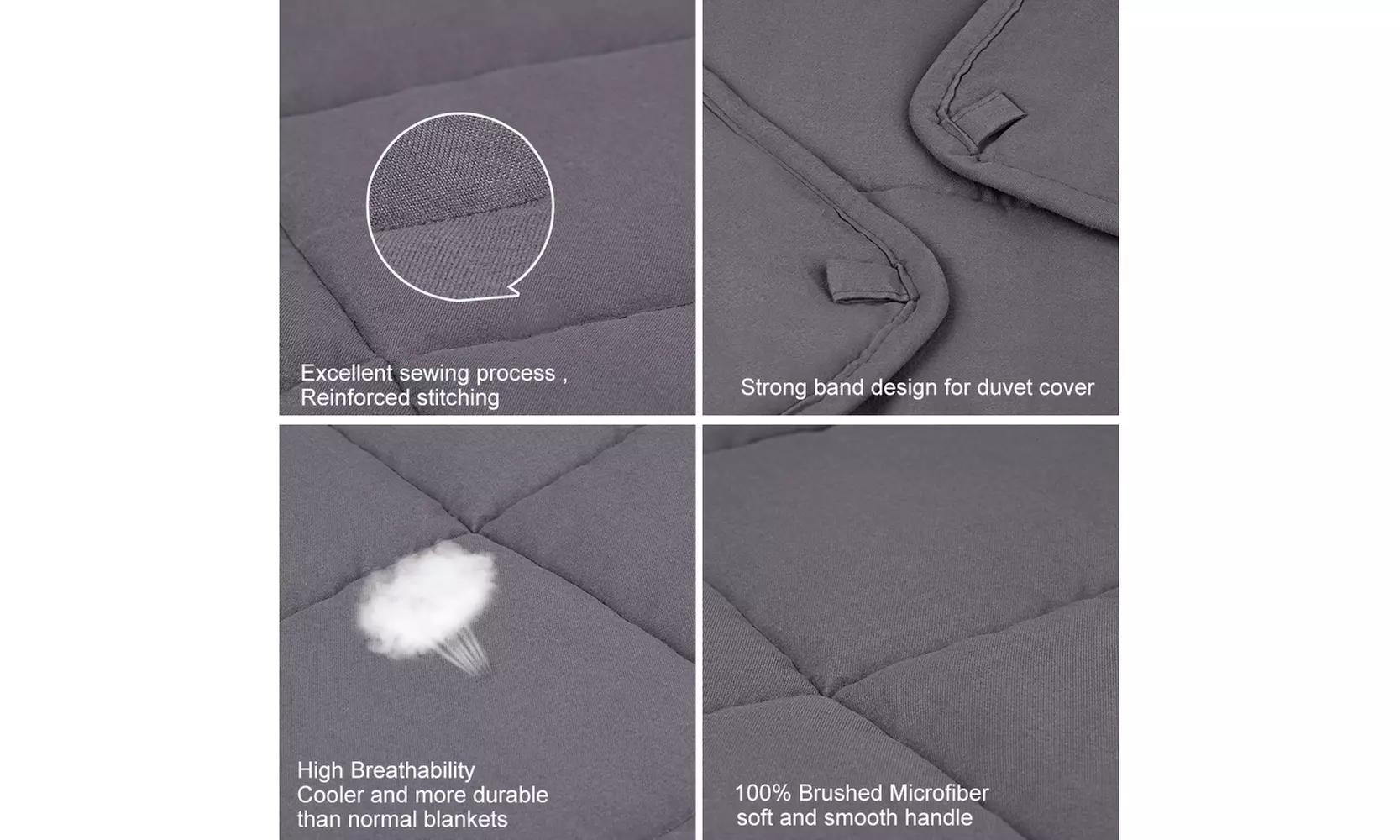 Soft Brushed Microfiber Weighted Blanket