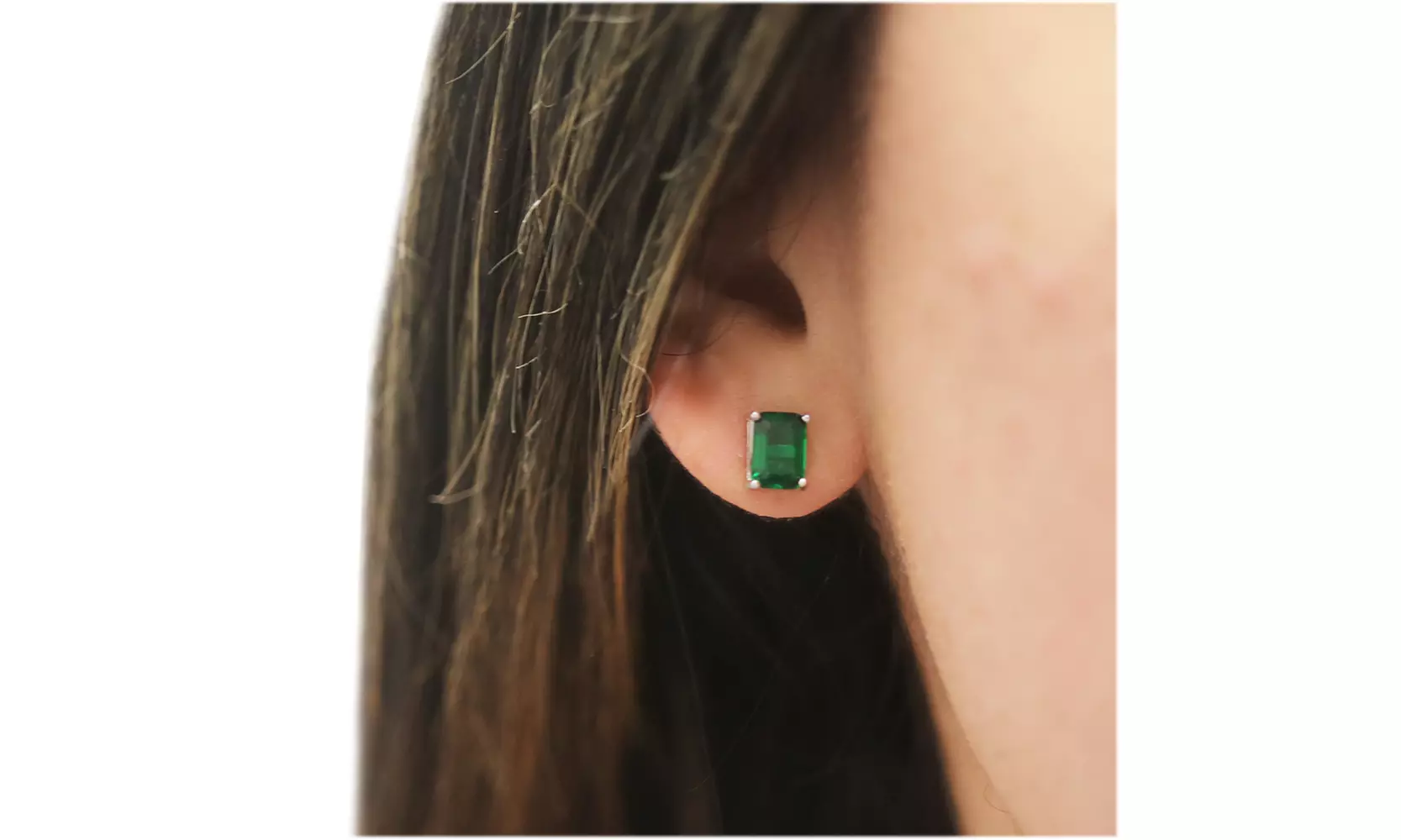 Elegant Emerald Stud Earrings (Various Cuts & Settings)