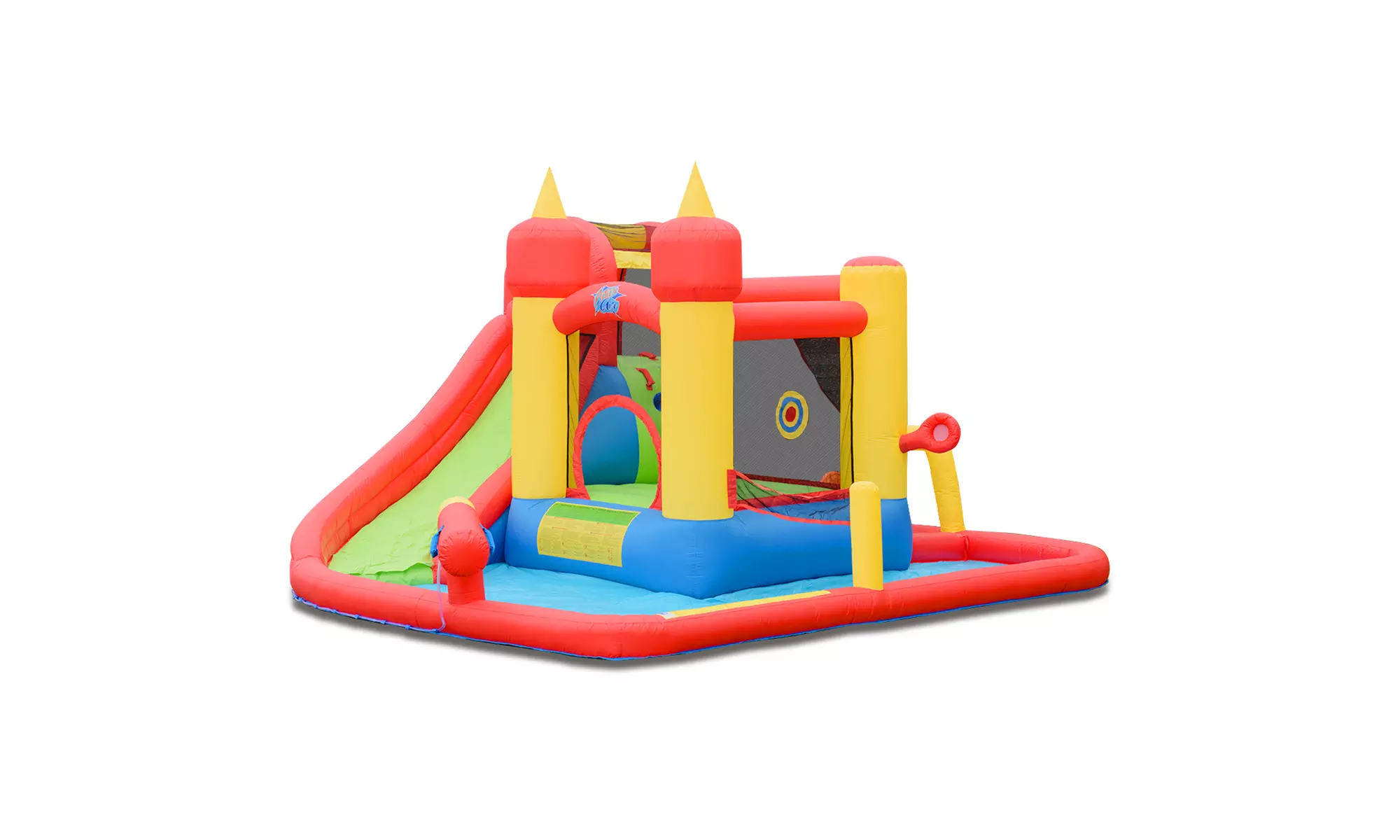 Inflatable Water Slide Jumping Bounce House Bouncy Splash Park w/ Ocean Ball - Primary Image