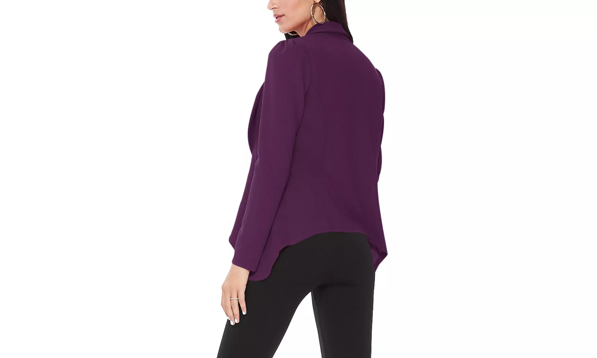 Casual Long Sleeves Open Front Office Wear Solid Blazer Jacket S-3XL