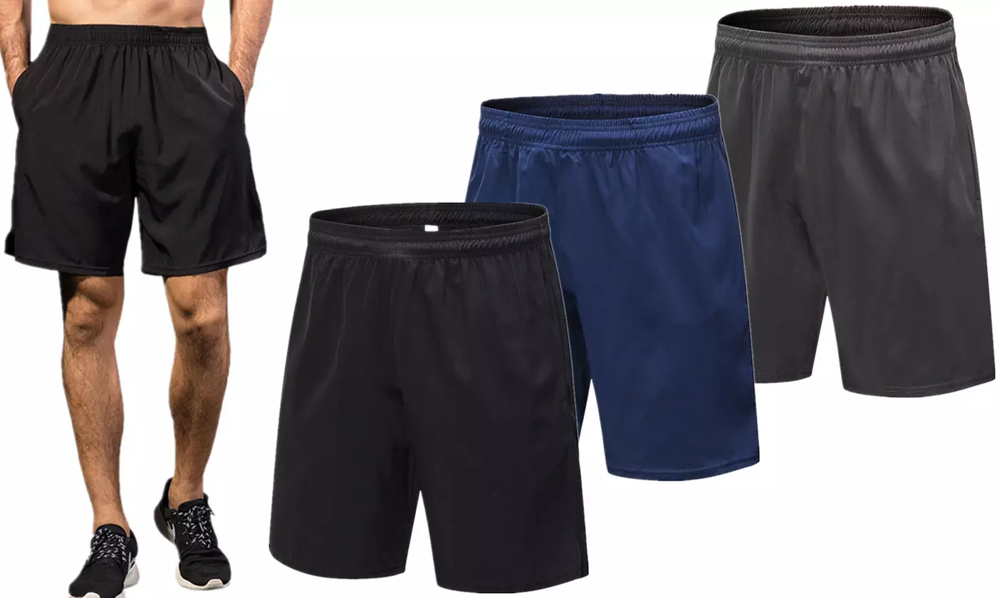 Men's Casual Sports Quick Dry Workout Running Gym Training Short with Pockets - Primary Image