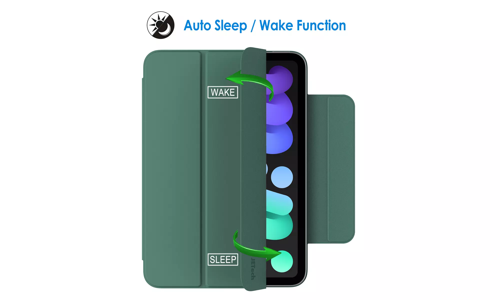 Case for iPad Mini 6 (2021 Model), Magnetic Attachment, Auto Wake/Sleep