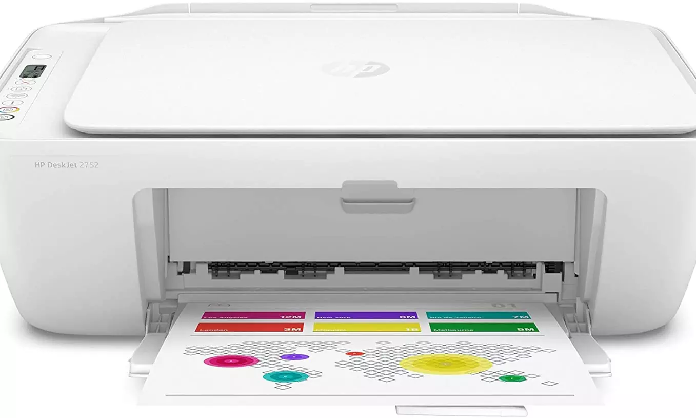 HP DeskJet 2752 All-in-One Printer NO INK (White) - Refurbished - Primary Image