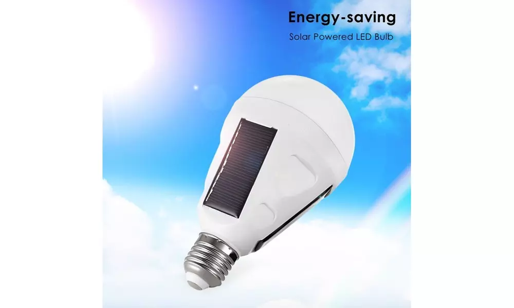 12W  Solar Powered LED Bulb- 3 Pack  - Primary Image