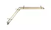 Rod Desyne  Gland 13/16" Double Corner Window Curtain Rod  - Antique Brass
