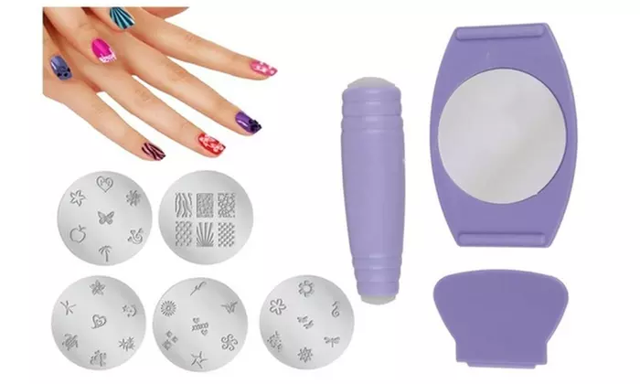 Quality Nail Art Stamping Kit Gives Professional Salon Results In Minutes - Primary Image